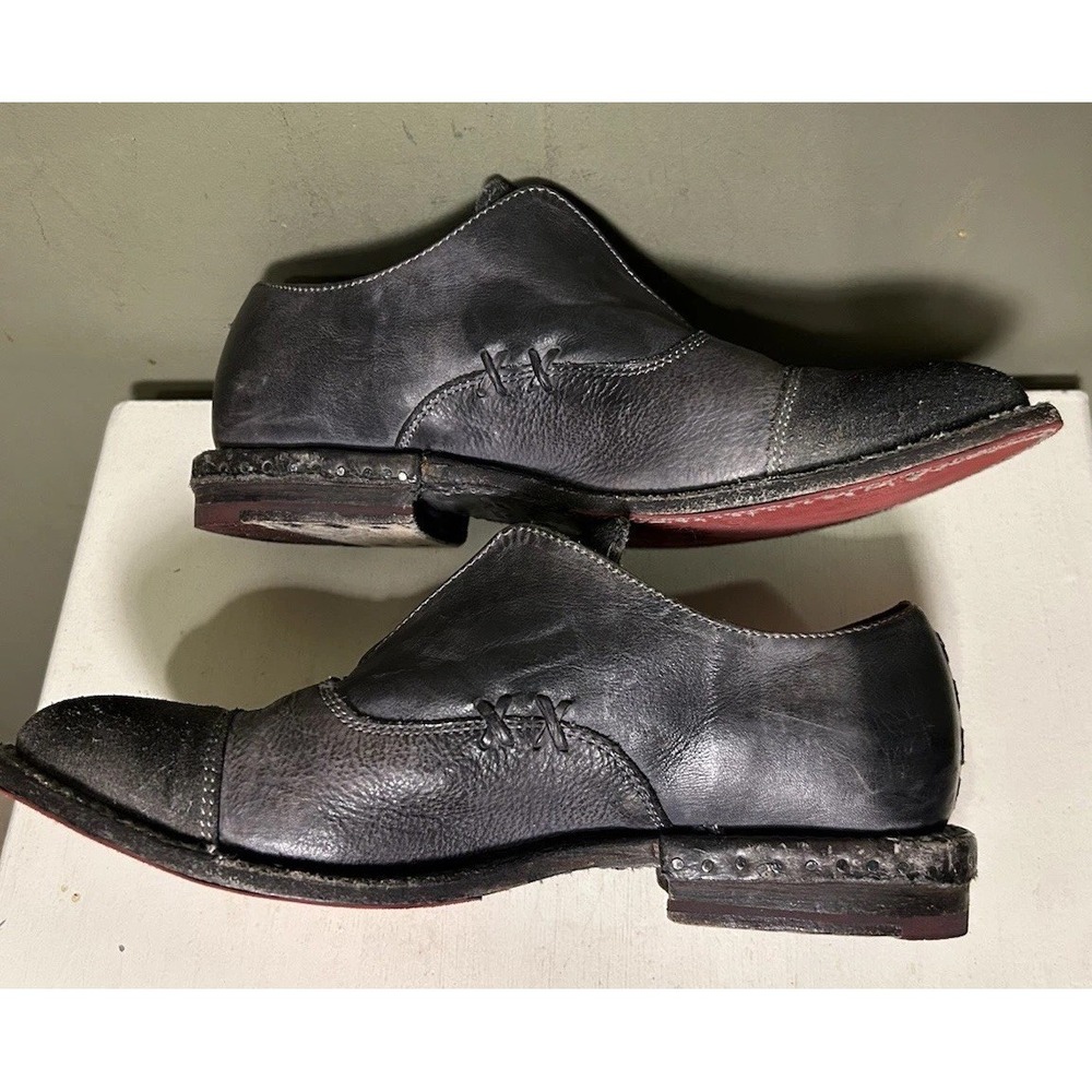 Bed Stu Rose Cobbler Shoes Womens Sz 39 US 8 Gray Leather Slip On Steampunk - Picture 12 of 12